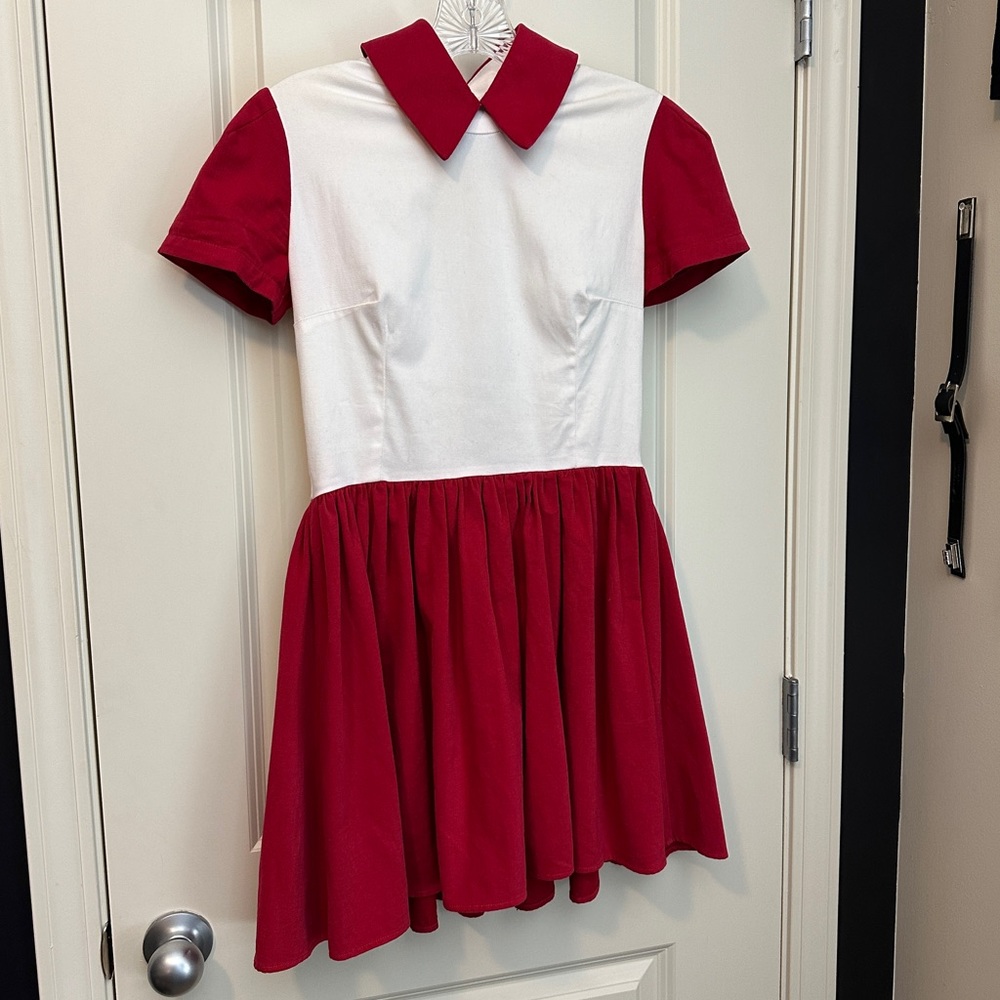 Deandri Grady Dress red and white